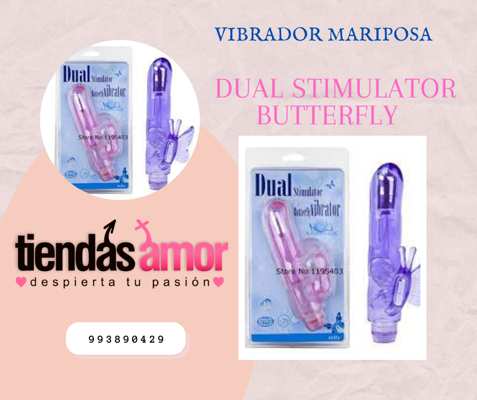 VIBRADOR MARIPOSA DUAL STIMULATOR BUTTERFLY - TIENDAS AMOR